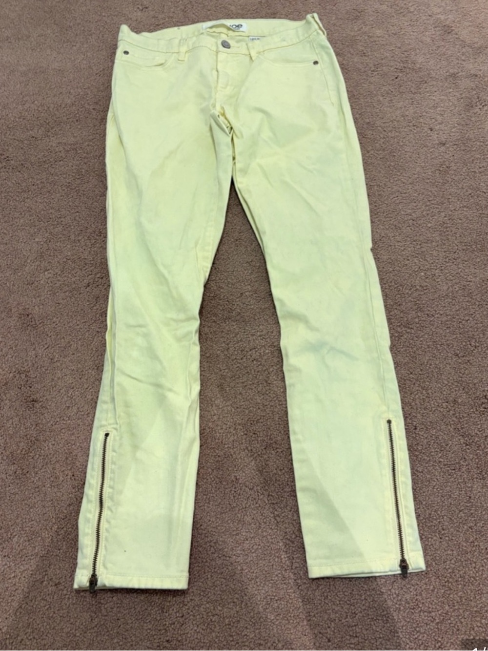 3 for $14 Joe Fresh Pale Yellow jeans size 2